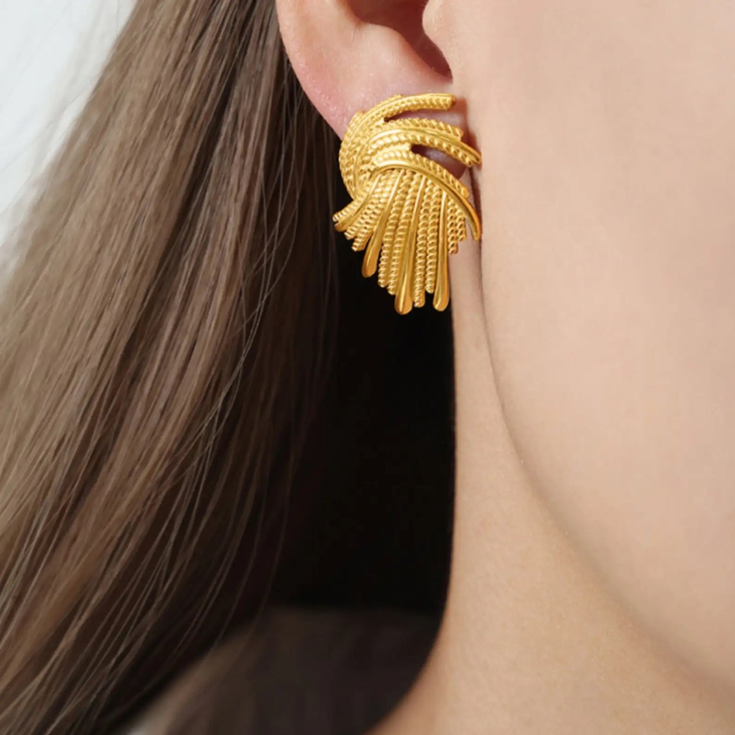 Queen Noor Earrings -18k Gold Plated
