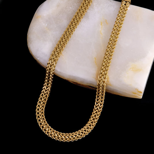 Aurum Weave Thick Chain -18k Gold Plated