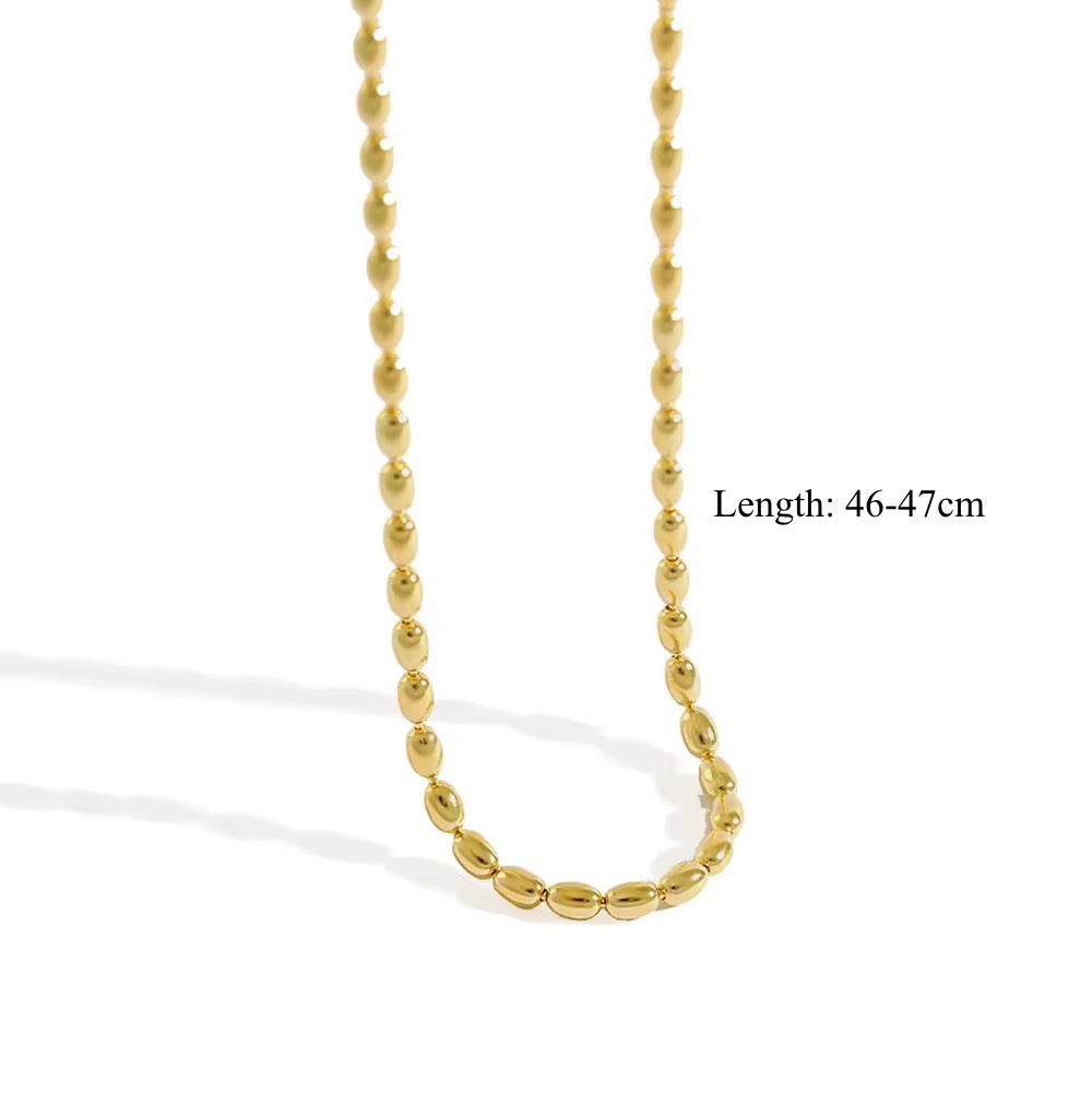 Gold Bead Chain -18k Gold Plated