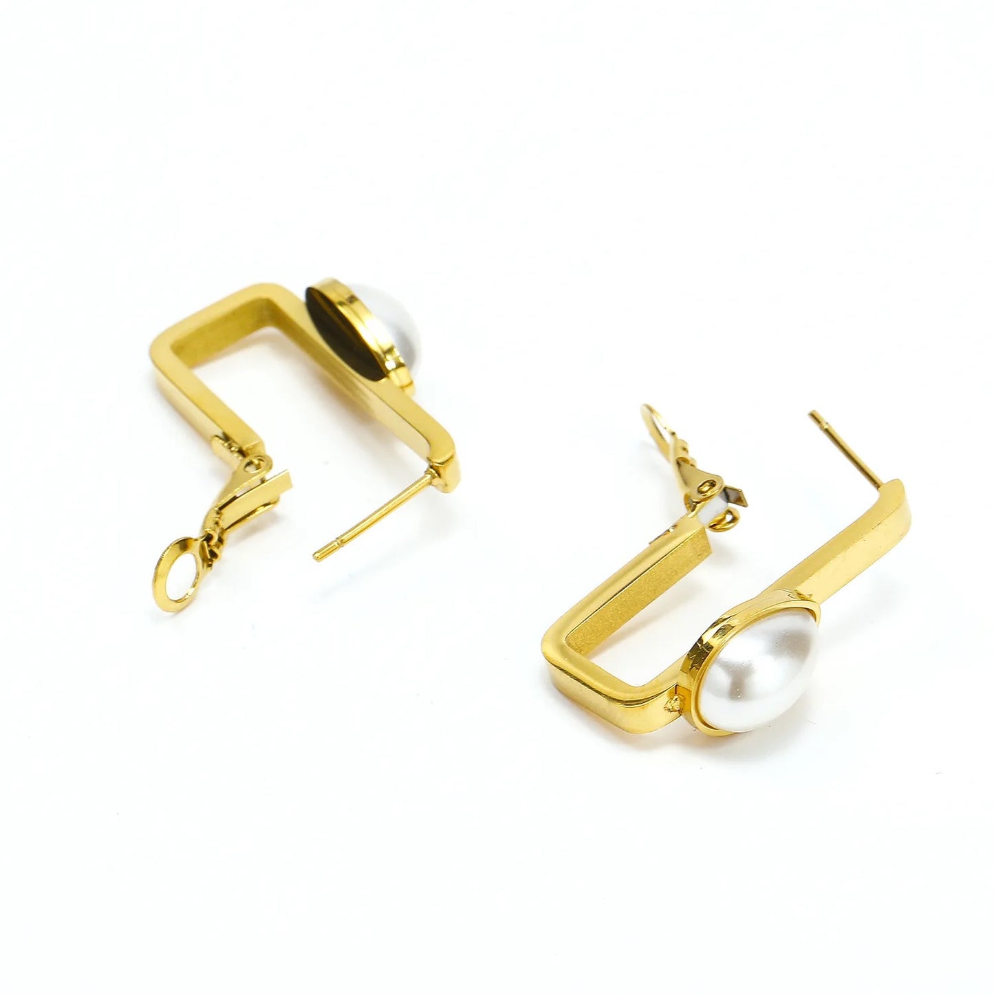 Precious Pearl Earrings -18k Gold Plated