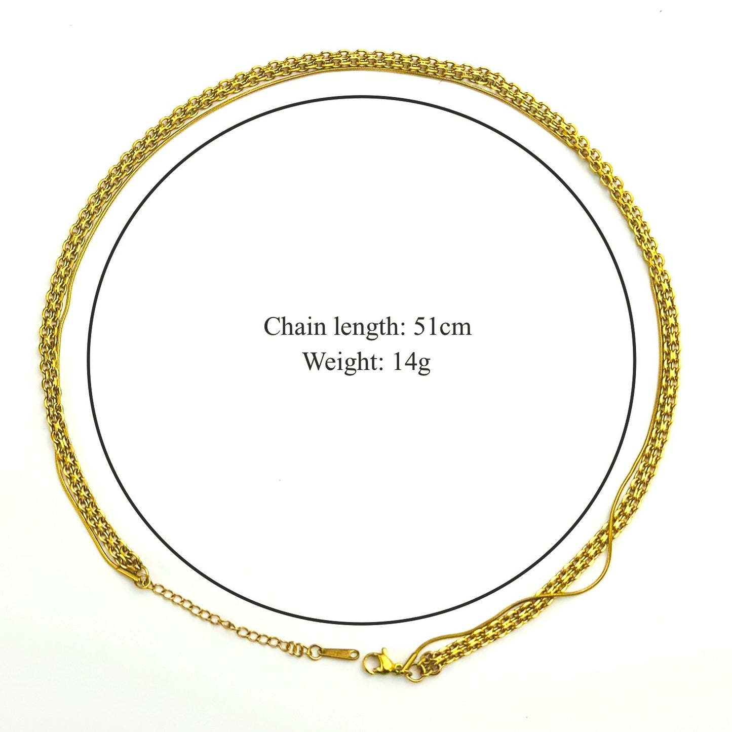 Roisin Double-Layer Necklace -18k Gold Plated