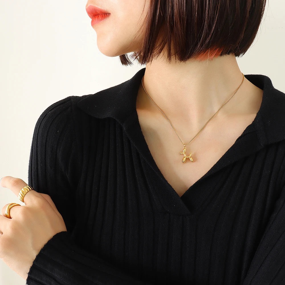 Pooch Necklace -18k Gold Plated