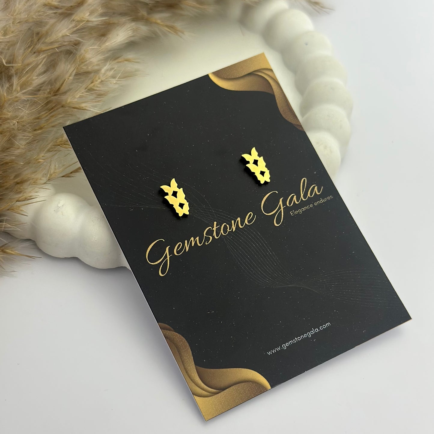 Butterfly Troop Stud -18k Gold Plated