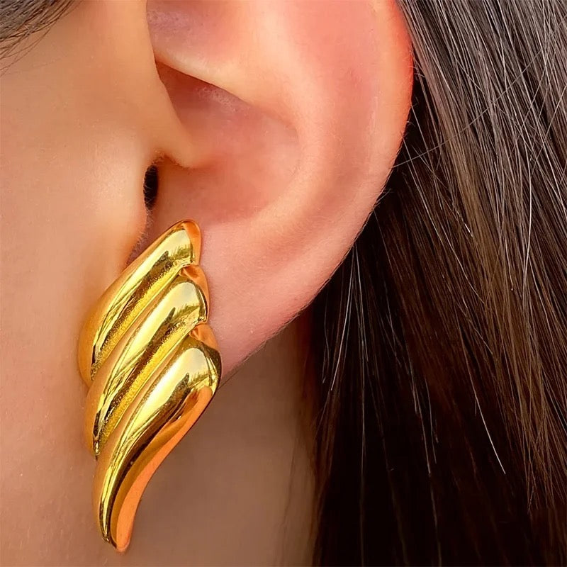 Seraphina Wings Earrings -18k Gold Plated