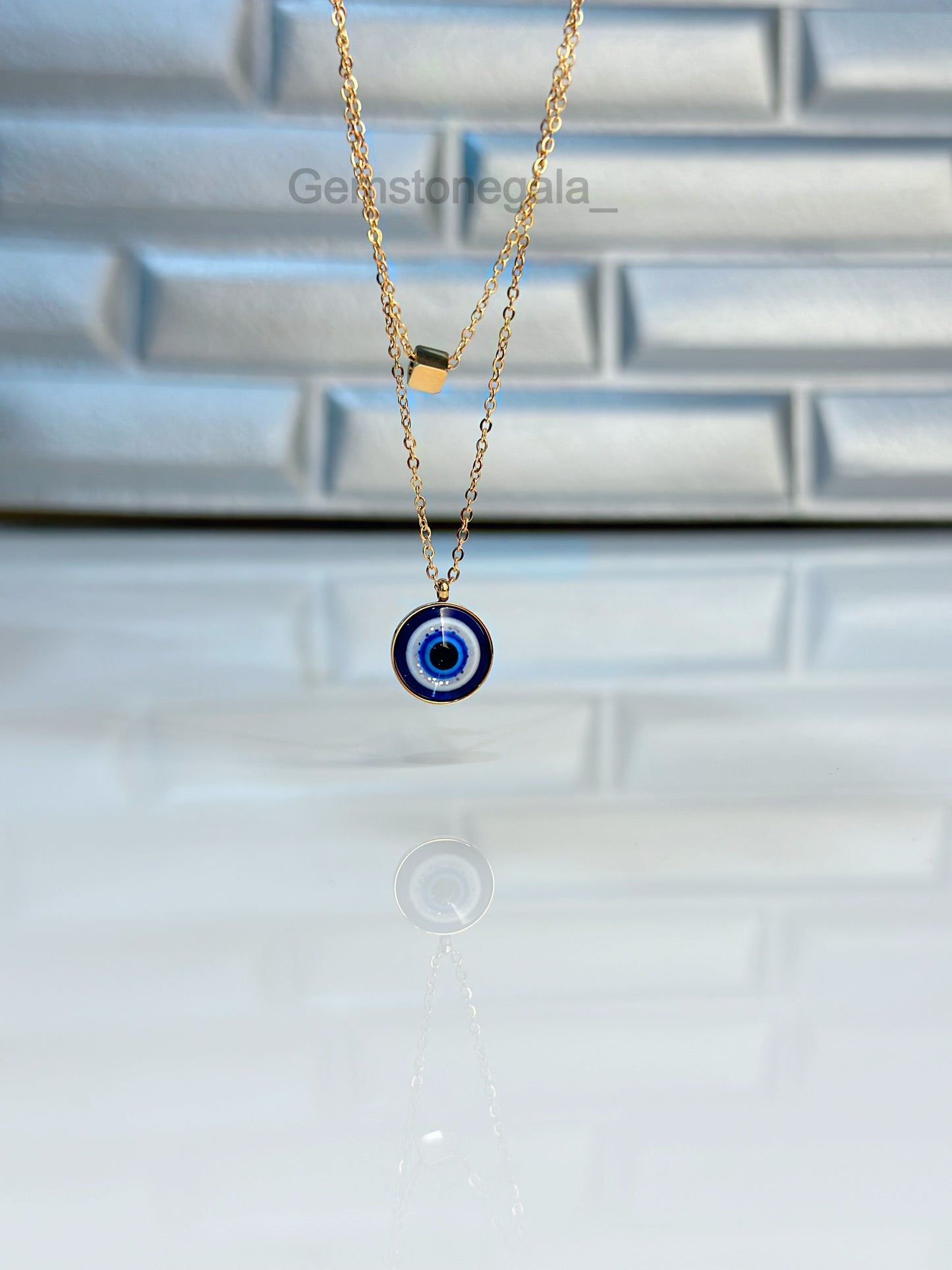 Evil Eye Guardian Pendant -18k Gold Plated