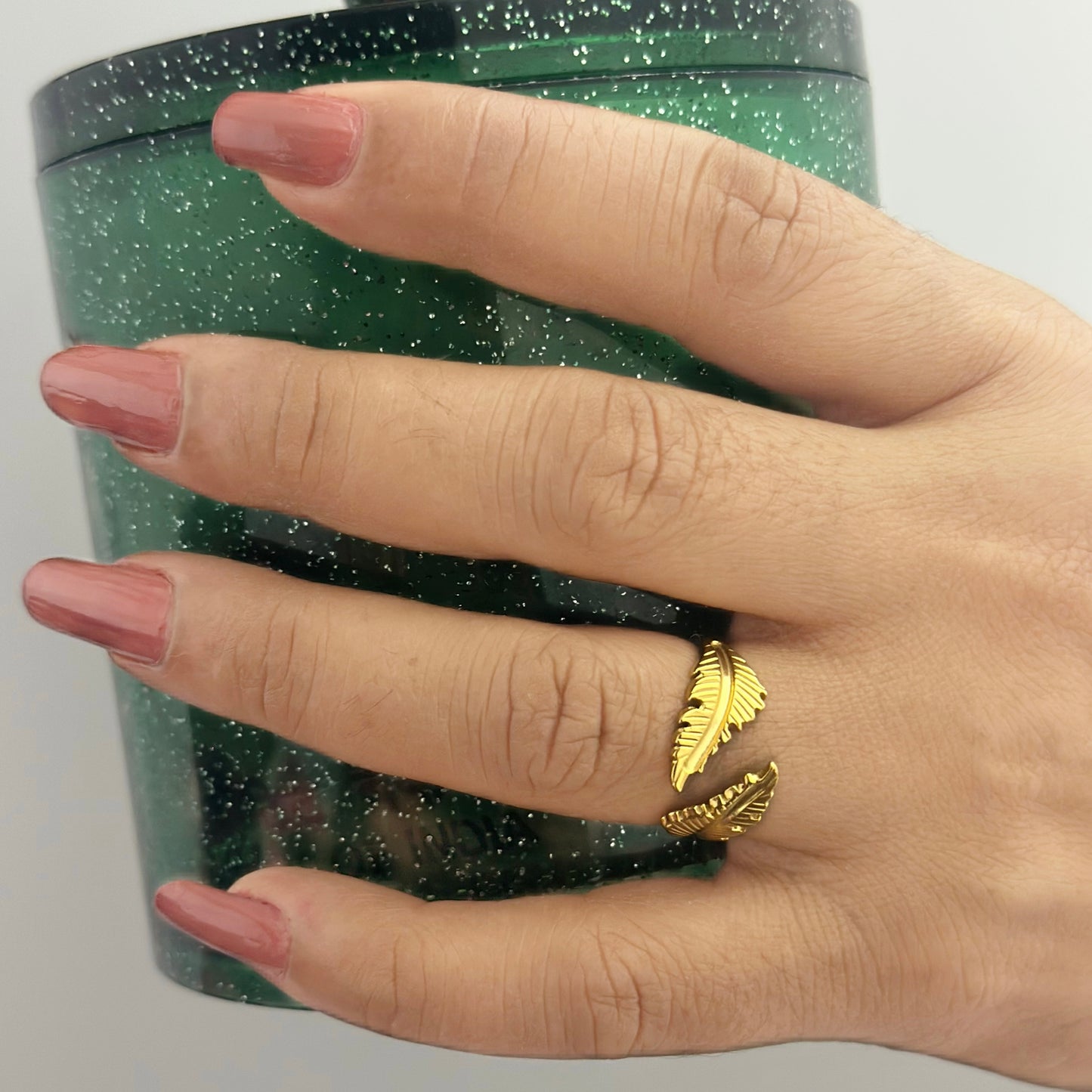 GOLDEN FERN 18K GOLD PLATED RING