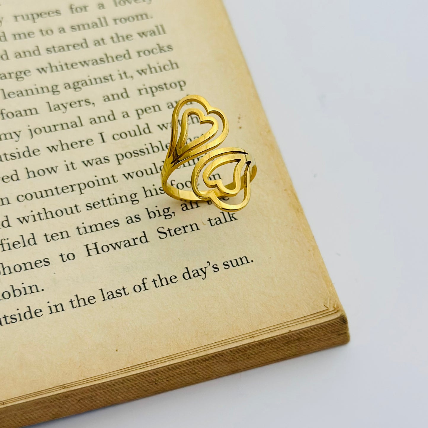 AURUM HEARTS 18K GOLD PLATED RING