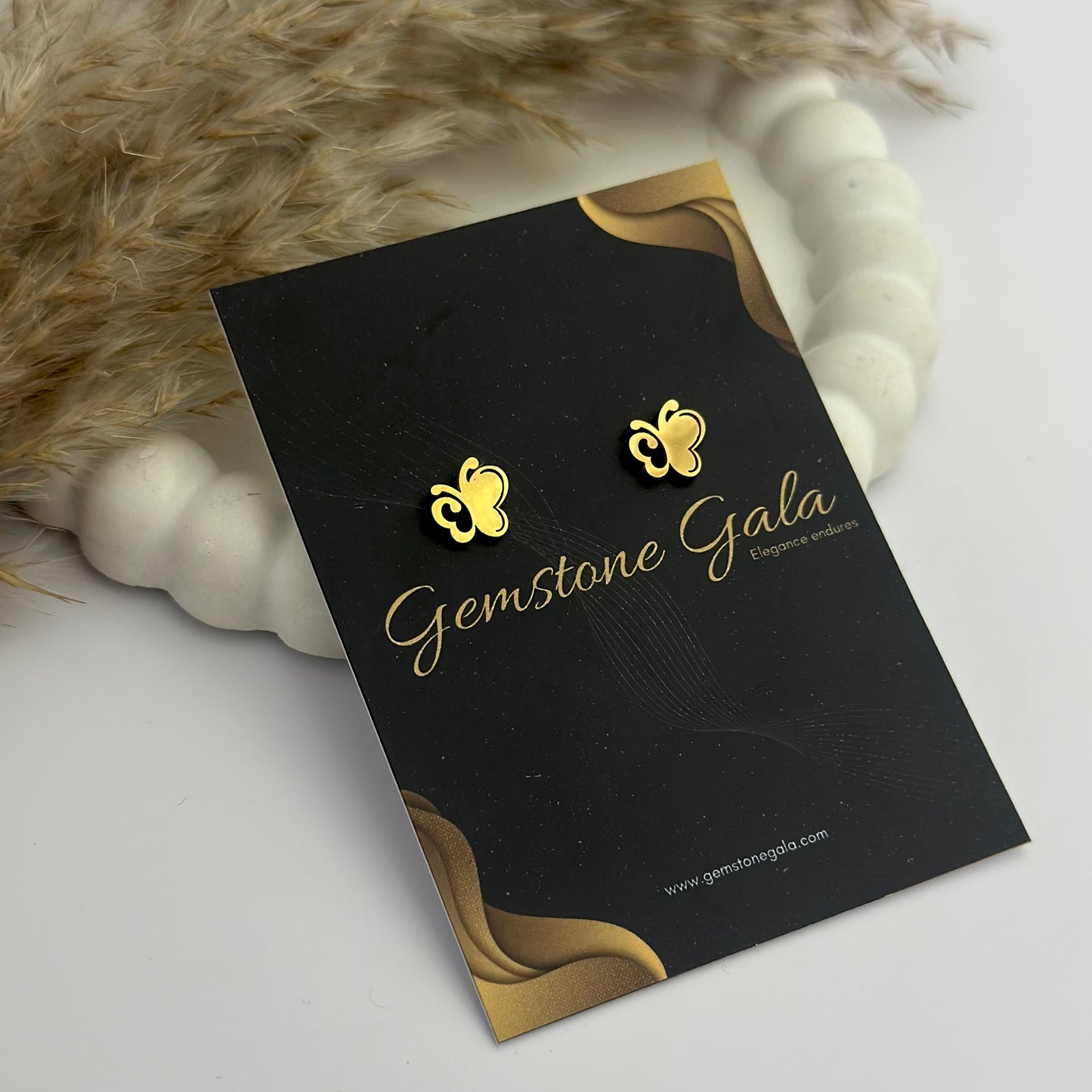 Dainty Flutter Stud -18k Gold Plated