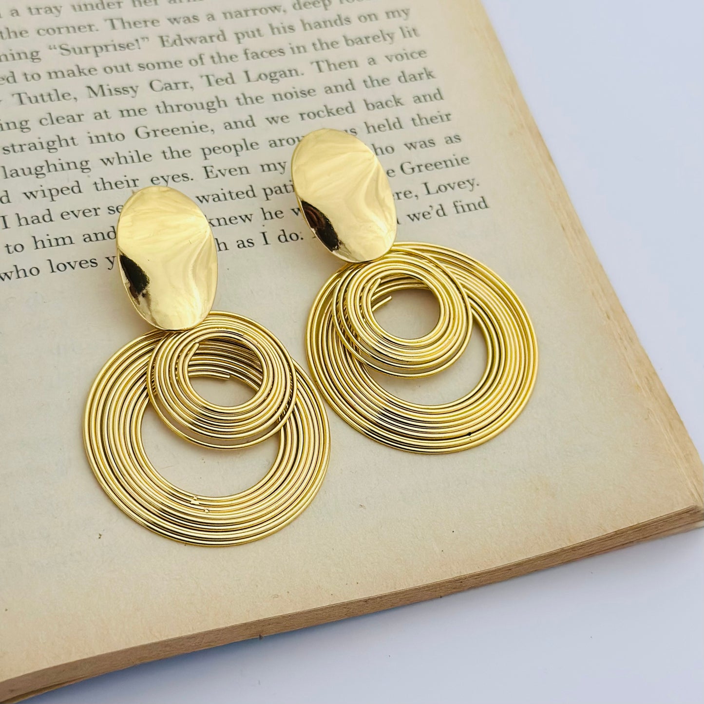 Solara Swirls Earrings -18k Gold Plated