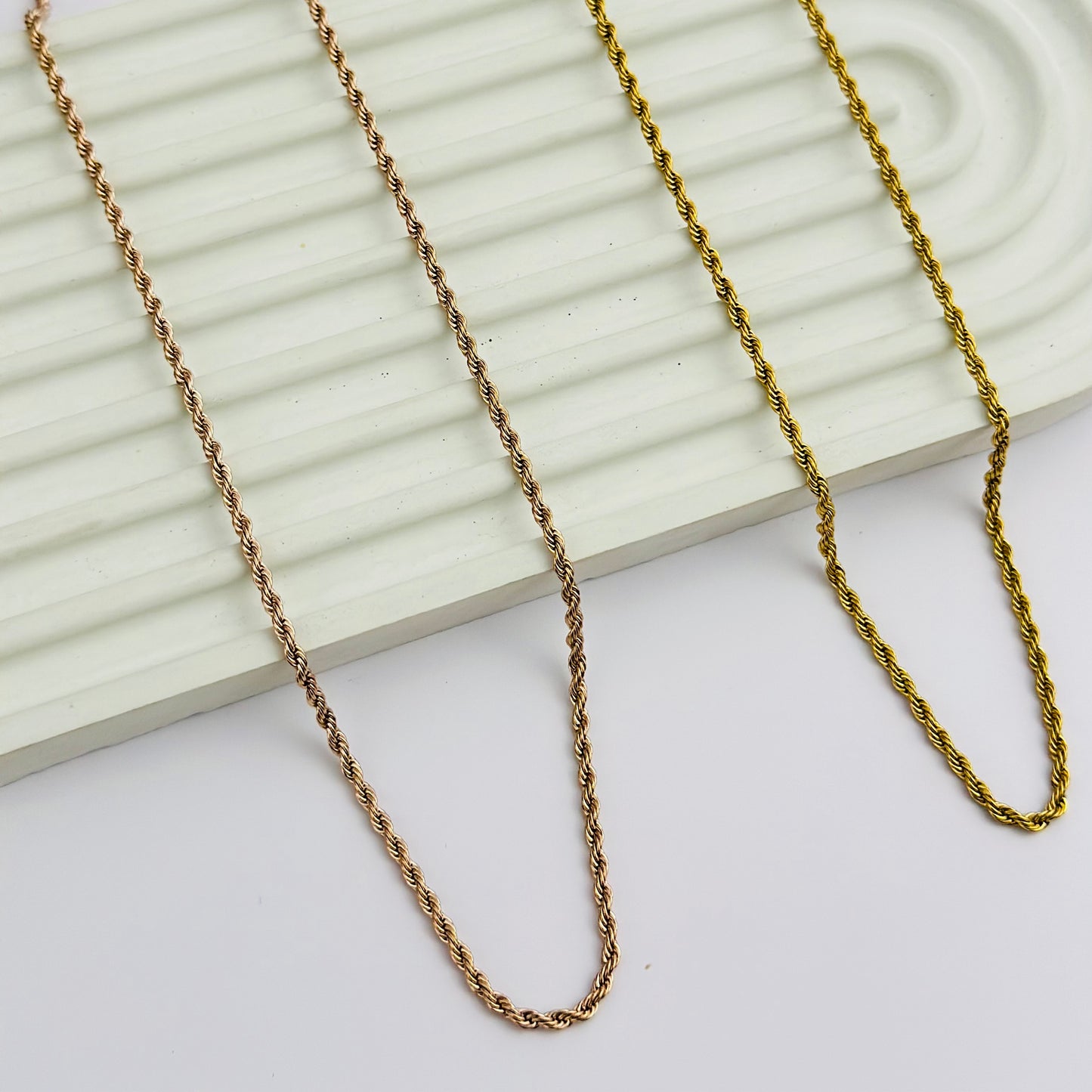 Rope design chain -18k Gold Plated