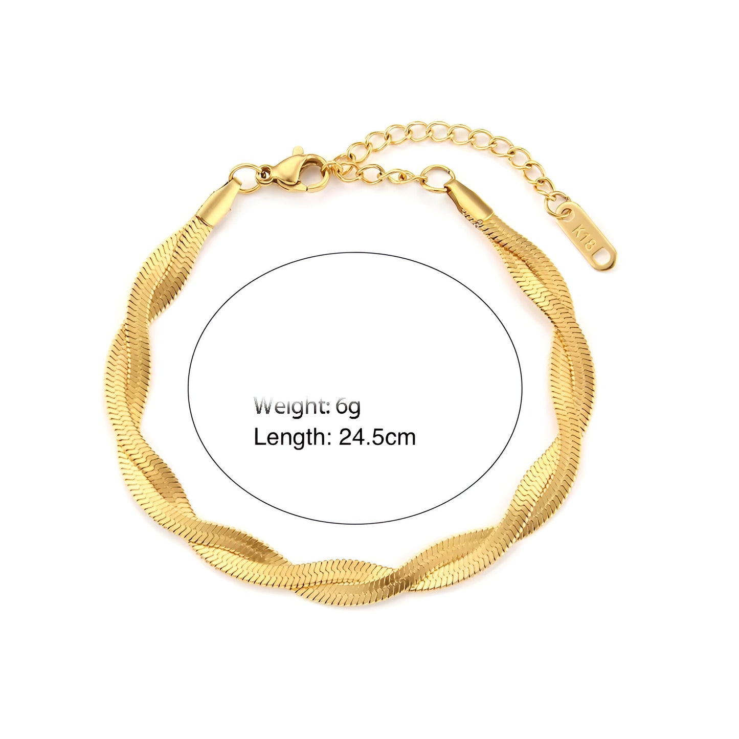 Nikolina Bracelet -18k Gold Plated