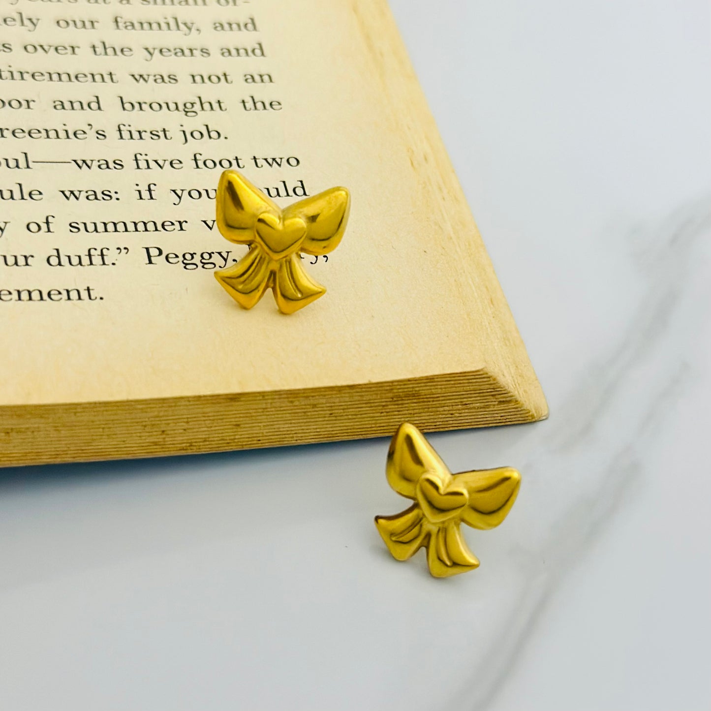Bow-love Earrings -18k Gold Plated