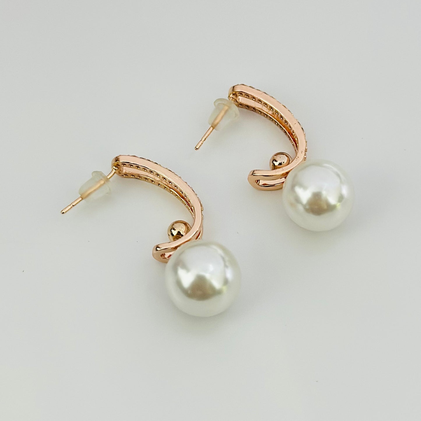 Luminous Pearls Earrings ( 2in1 ) -18k Gold Plated