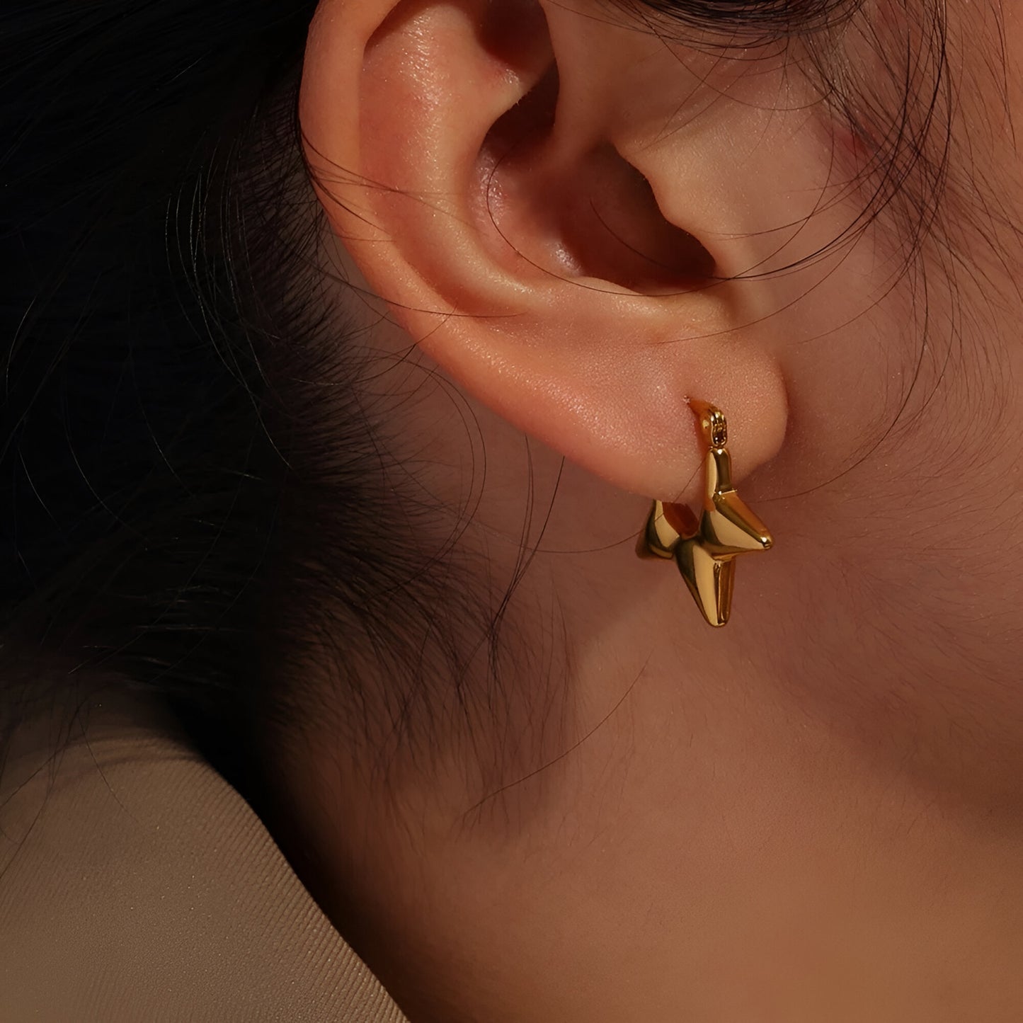Comet Earrings -18k Gold Plated