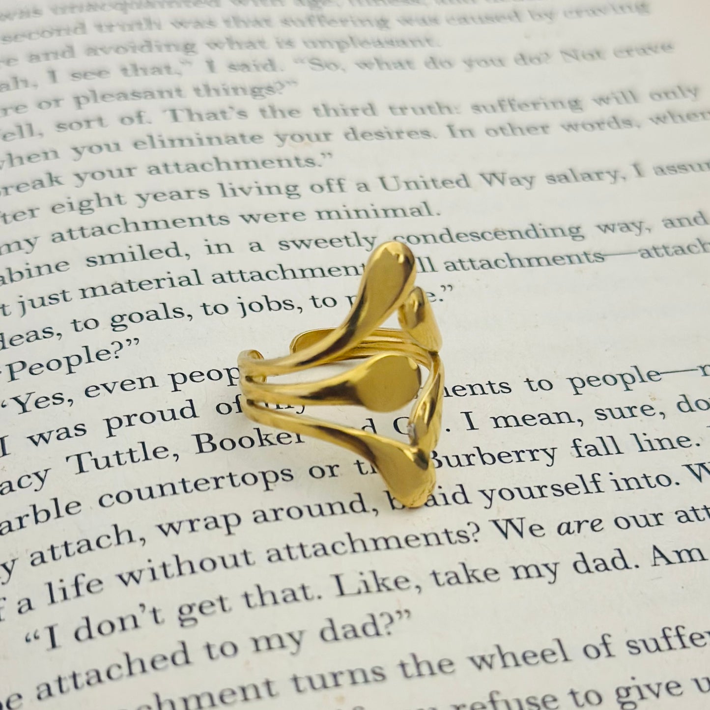 NATALIA 18K GOLD PLATED RING