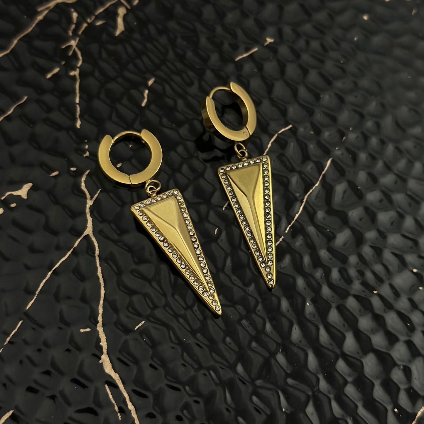 Nova Prism Earrings -18k Gold Plated