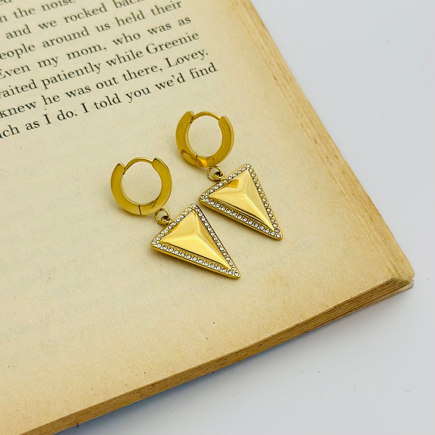 Nova Prism Earrings -18k Gold Plated