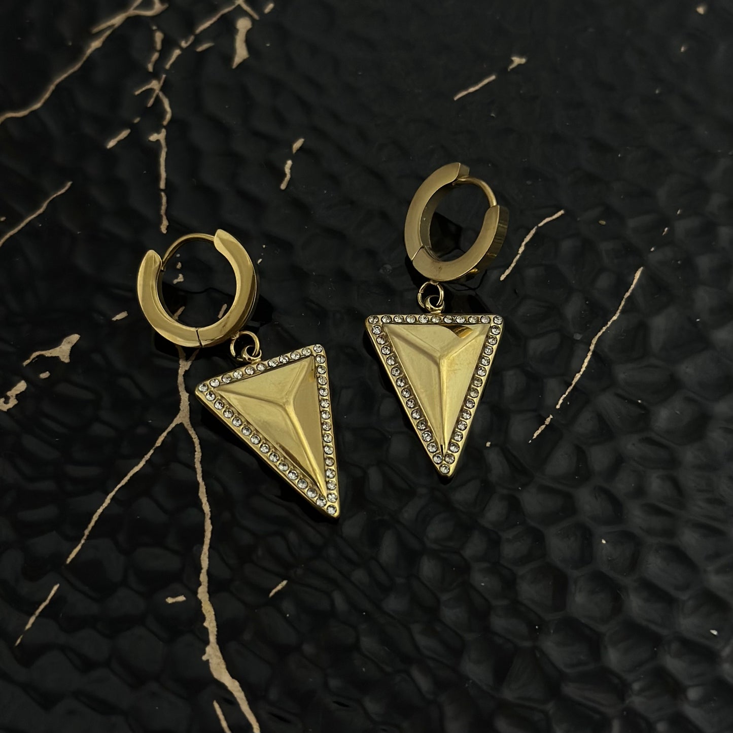 Nova Prism Earrings -18k Gold Plated