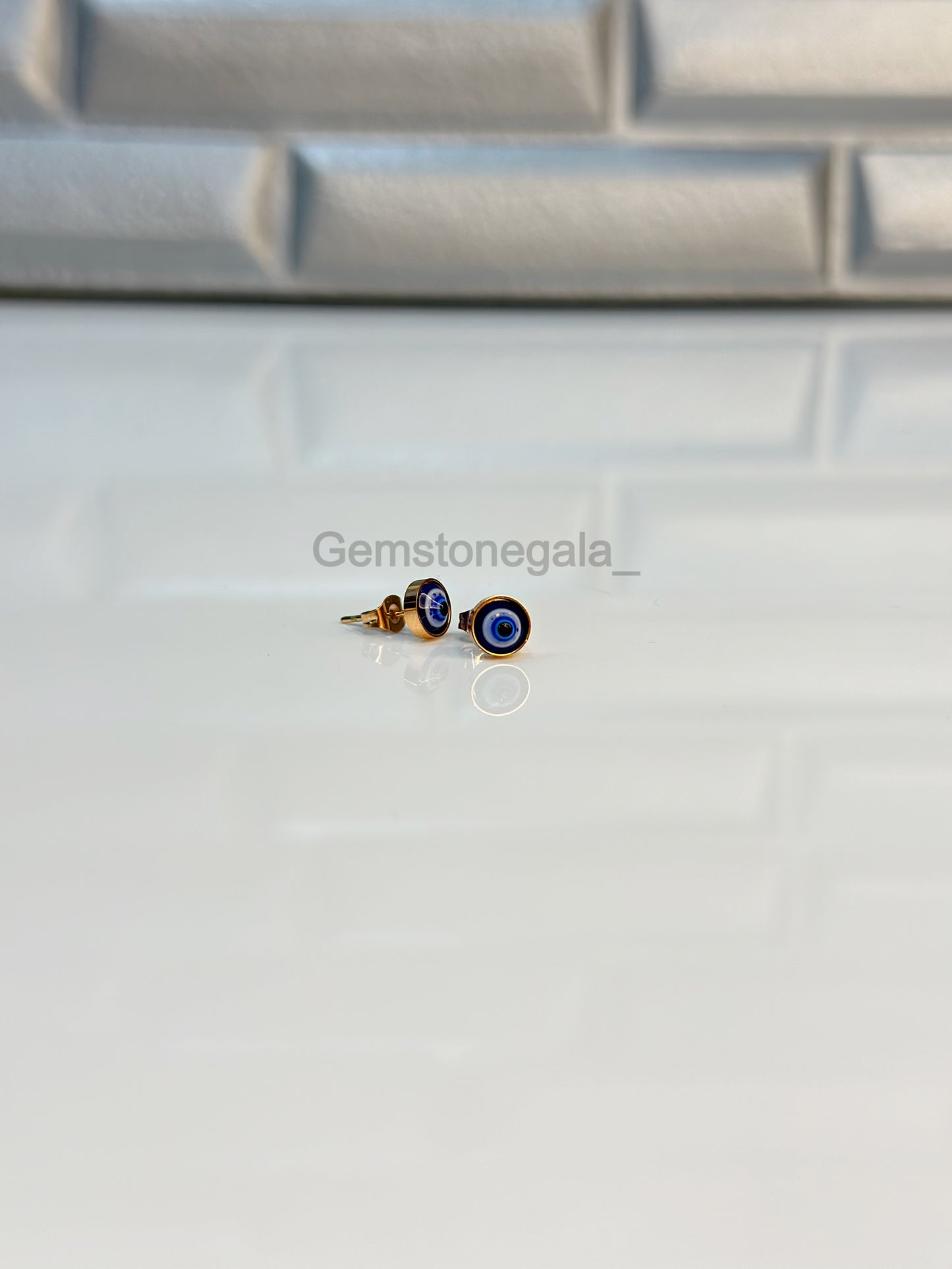 Evil Eye Earrings -18k Gold Plated