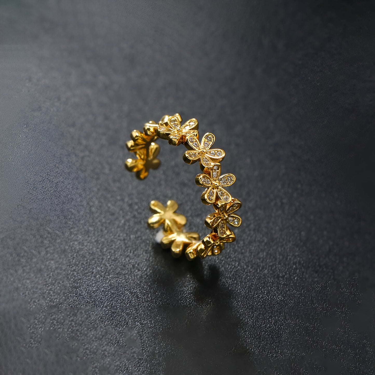 FLORA FLAIR 18K GOLD PLATED RING