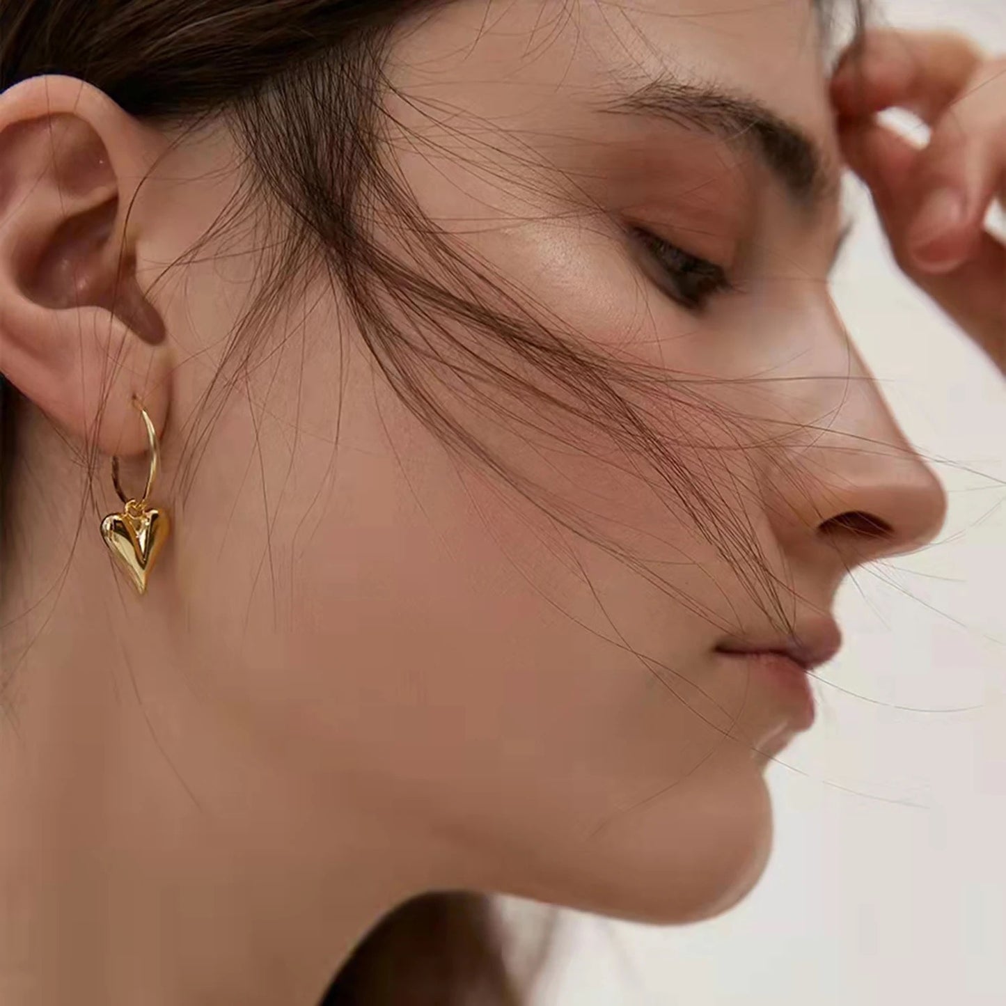 Heart Drops -18k Gold Plated