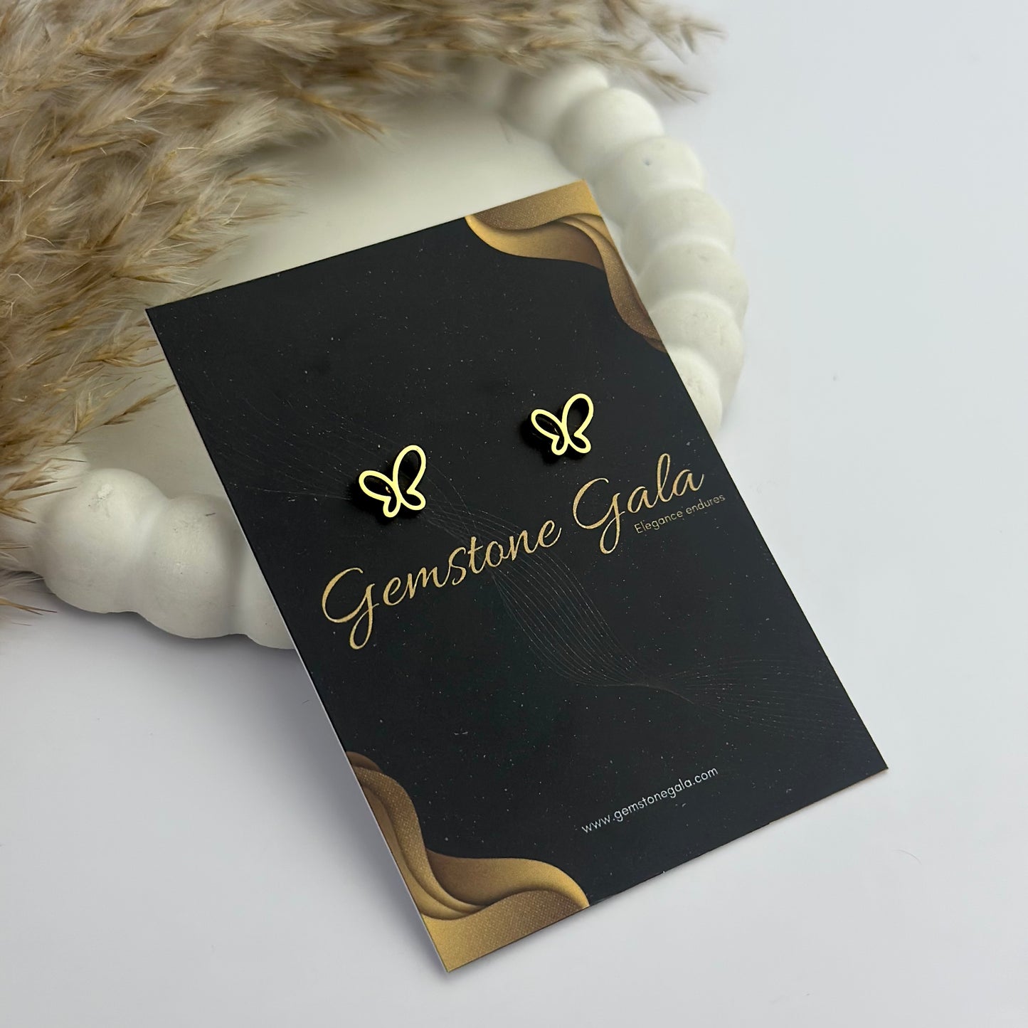 Winged Radiance Stud -18k Gold Plated