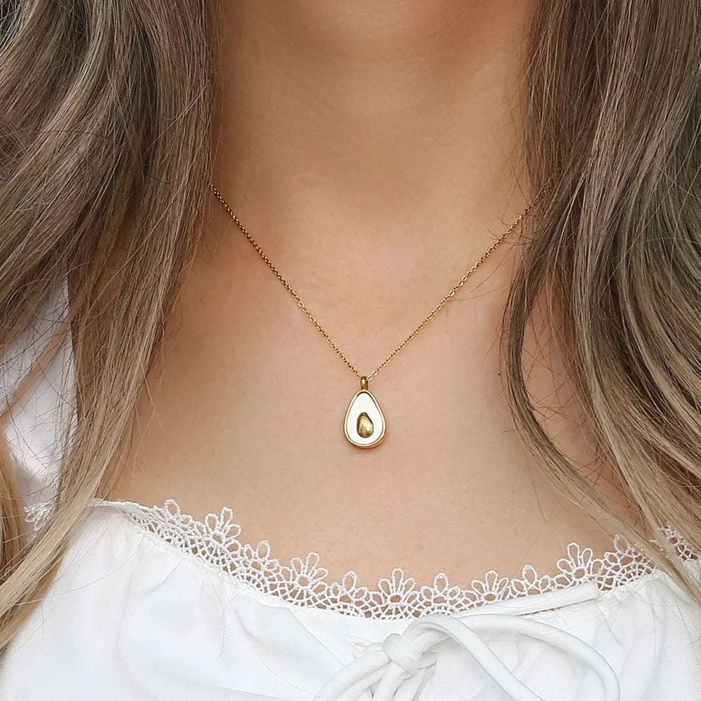 Avacado Neclacke -18k Gold Plated