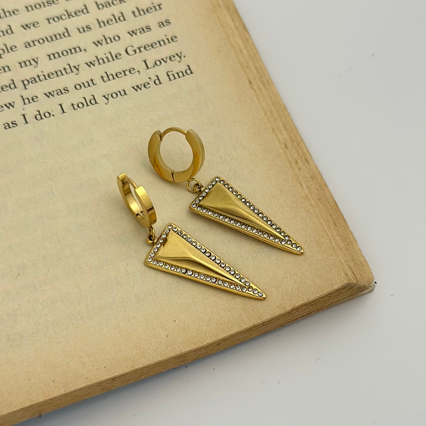 Nova Prism Earrings -18k Gold Plated