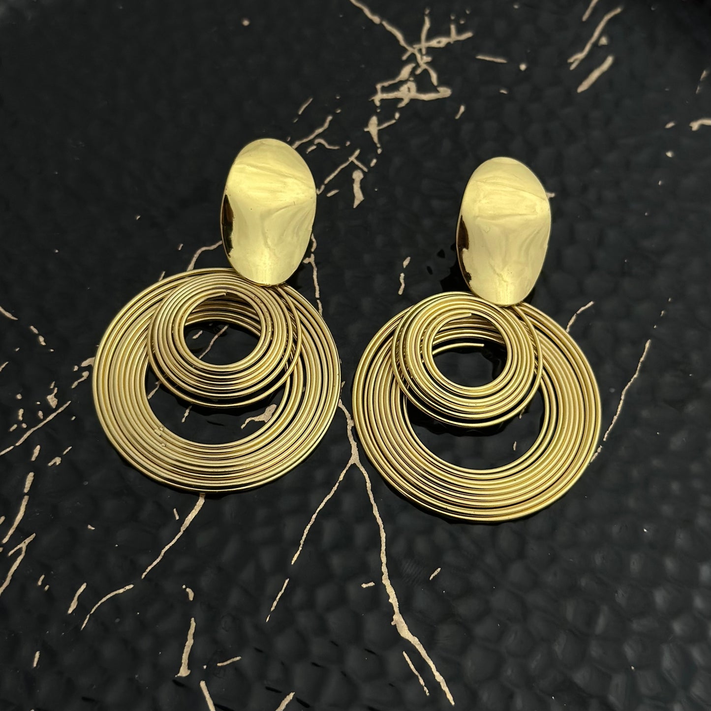 Solara Swirls Earrings -18k Gold Plated
