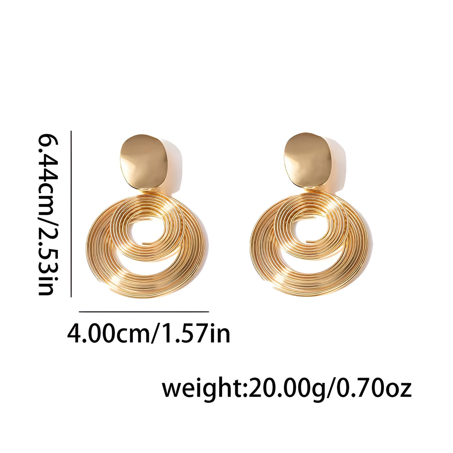 Solara Swirls Earrings -18k Gold Plated