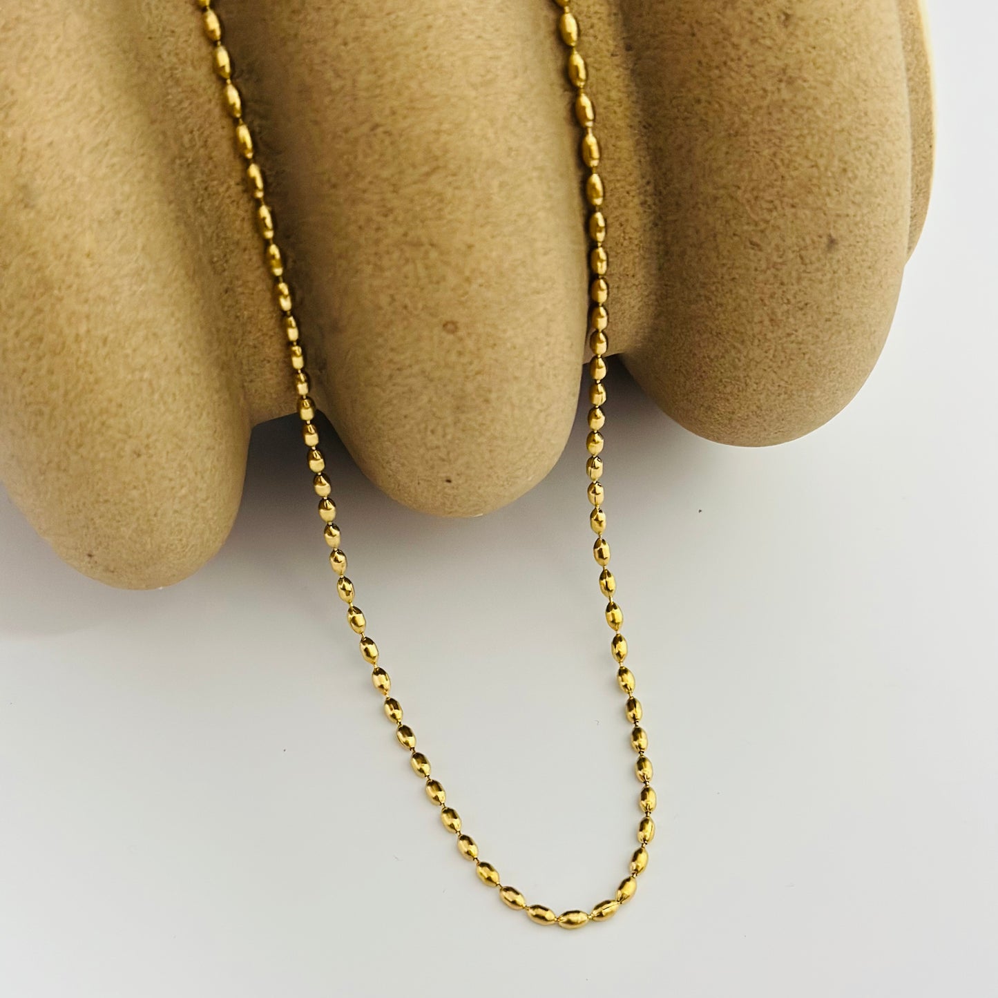 Gold Bead Chain -18k Gold Plated