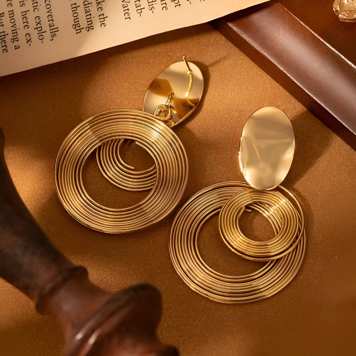 Solara Swirls Earrings -18k Gold Plated