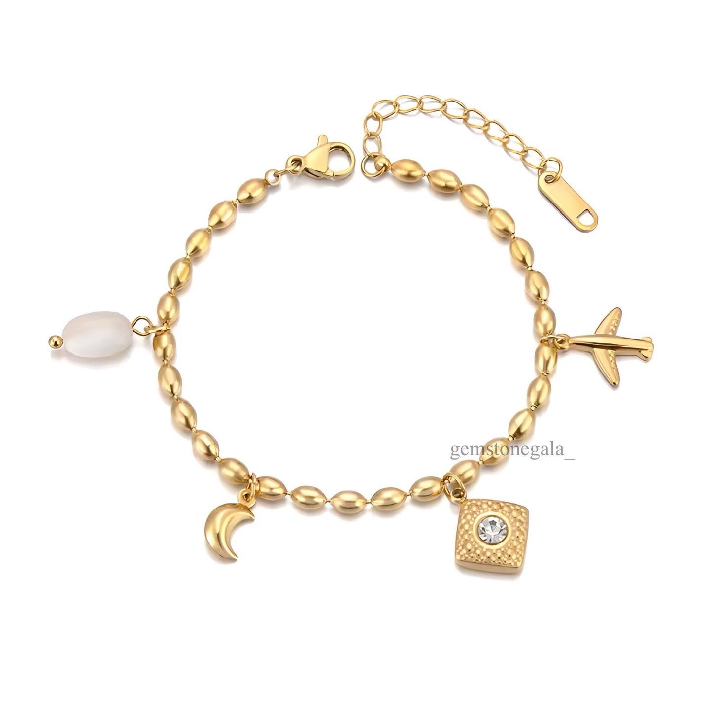 Aurika Charm Bracelet -18k Gold Plated