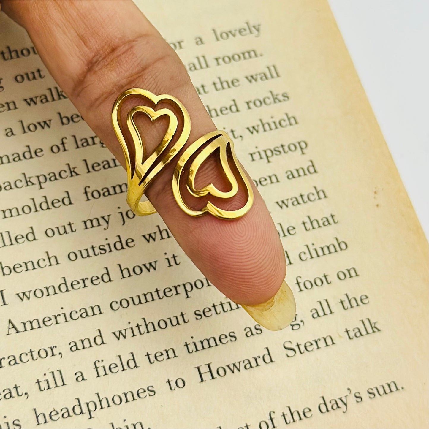 AURUM HEARTS 18K GOLD PLATED RING