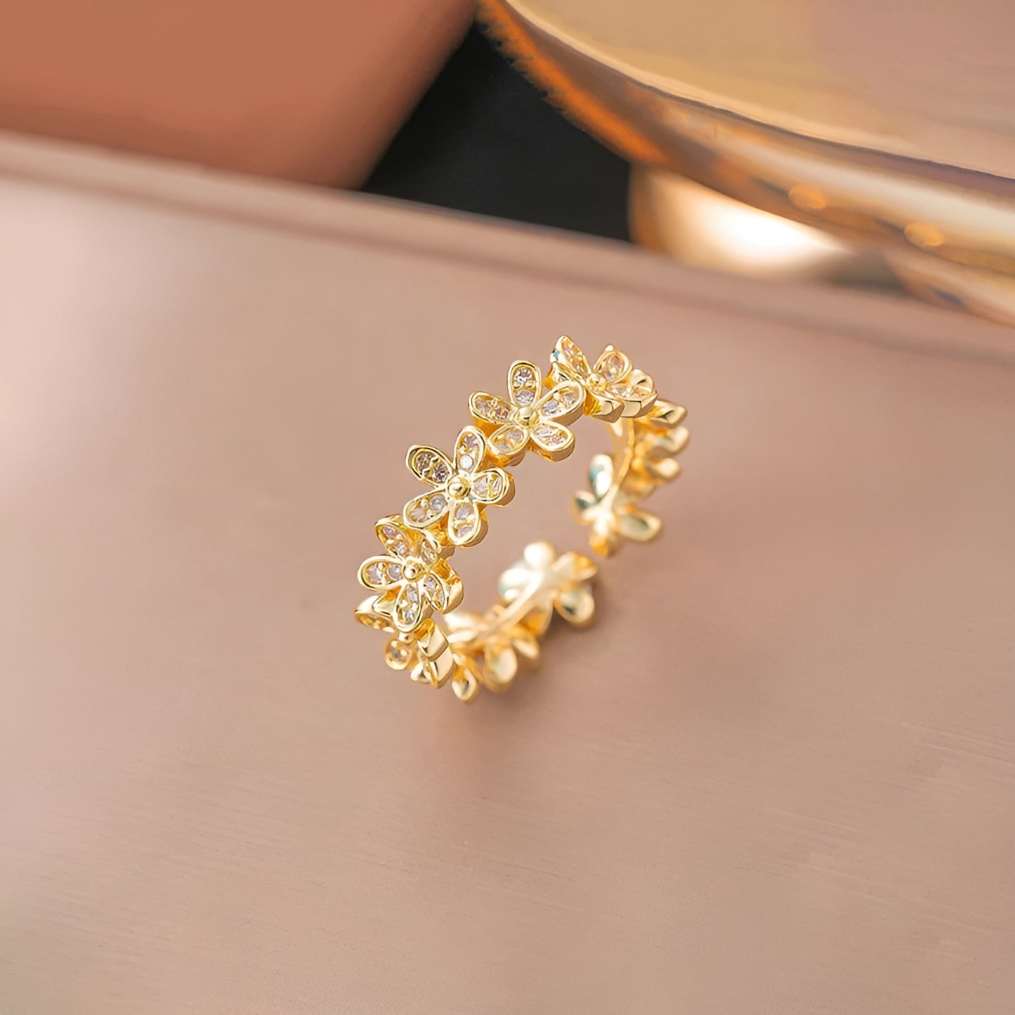 FLORA FLAIR 18K GOLD PLATED RING