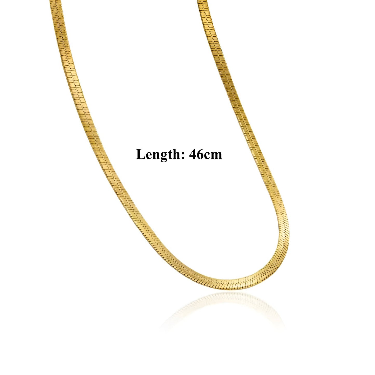 Flat Snake Chain 2.0 -18k Gold Plated