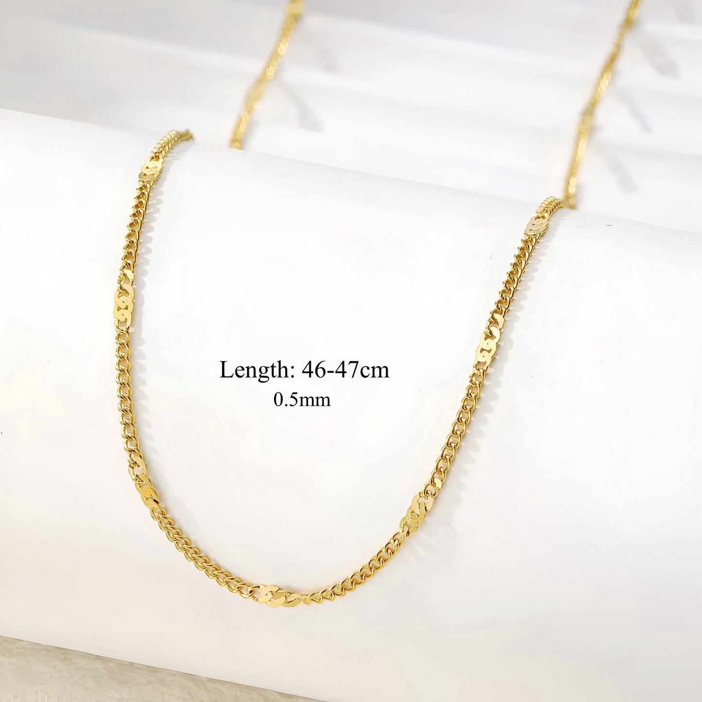 Solara Sleek Chain -18k Gold Plated