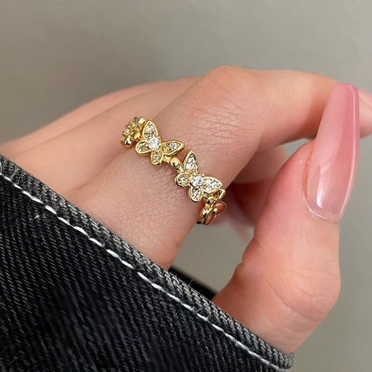 DAZZLEFLY 18K GOLD PLATED RING