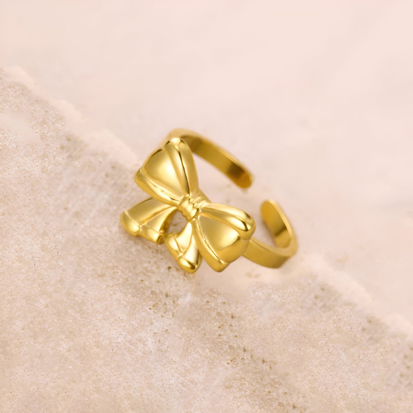GOLDEN BOW 18K GOLD PLATED RING