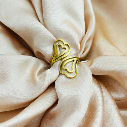 AURUM HEARTS 18K GOLD PLATED RING