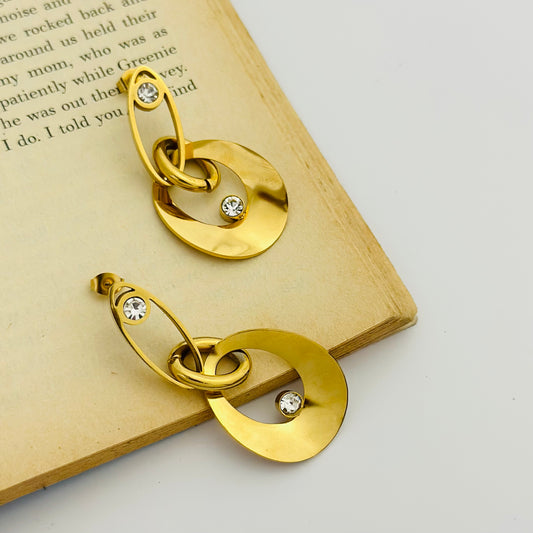 Saphira Earrings -18k Gold Plated