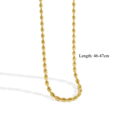 Gold Bead Chain -18k Gold Plated