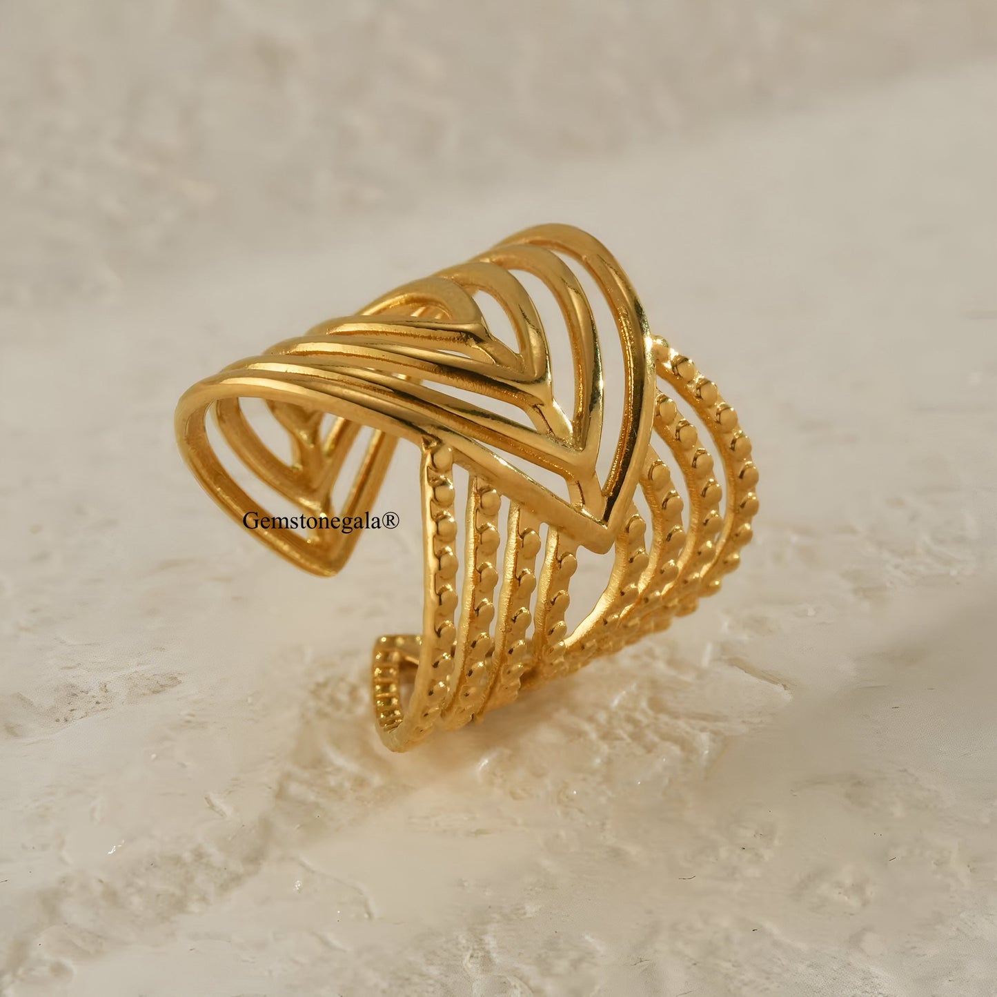 LYRA 18K GOLD PLATED RING