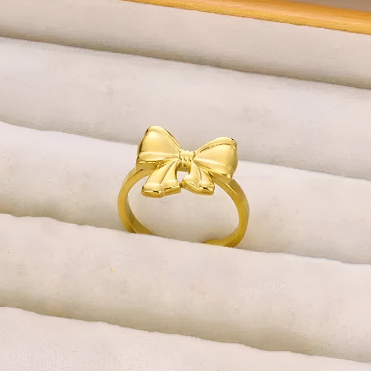 GOLDEN BOW 18K GOLD PLATED RING