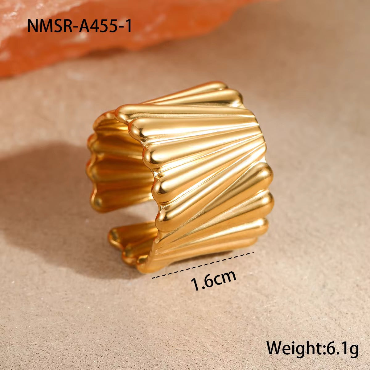 NYX 18K GOLD PLATED RING