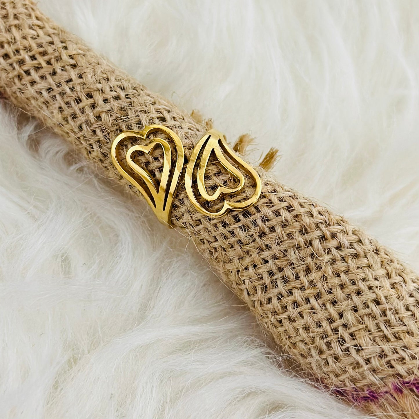 AURUM HEARTS 18K GOLD PLATED RING