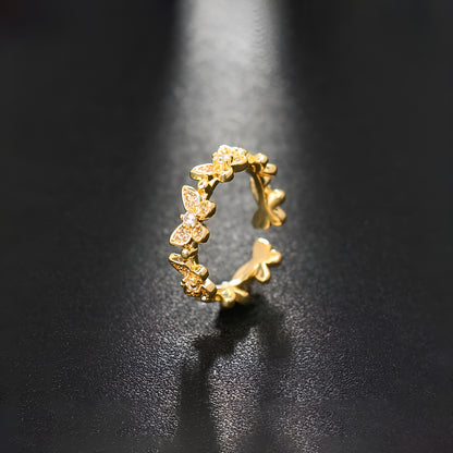 DAZZLEFLY 18K GOLD PLATED RING