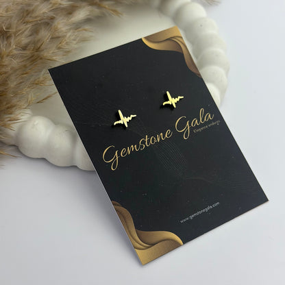 Heartbeat Stud -18k Gold Plated