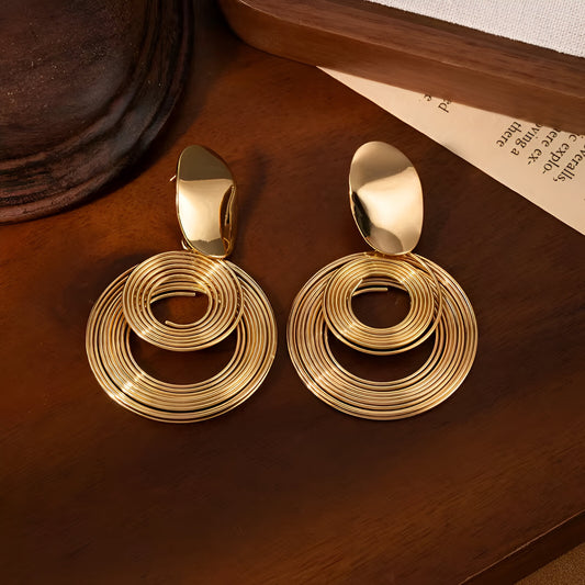 Solara Swirls Earrings -18k Gold Plated
