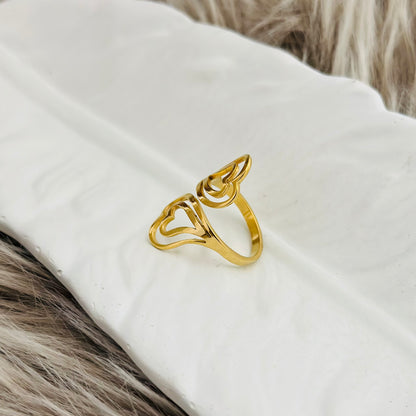 AURUM HEARTS 18K GOLD PLATED RING